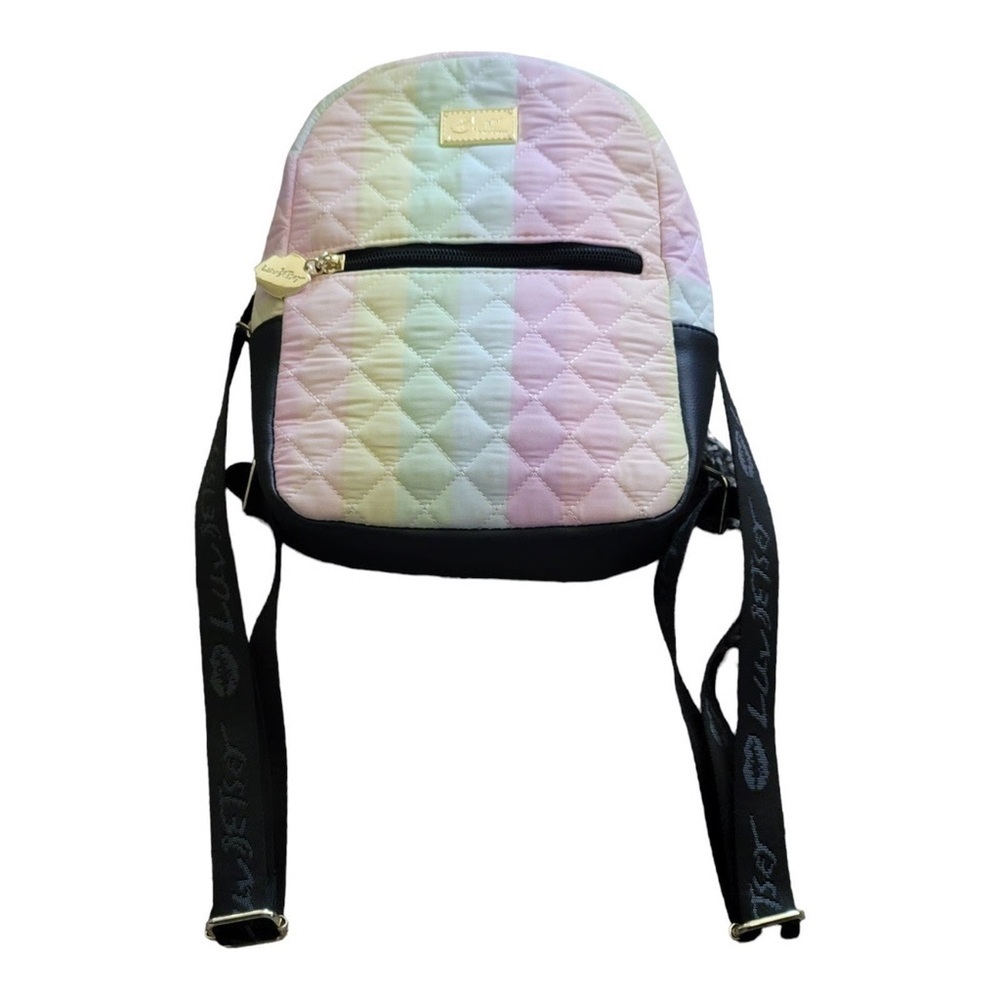 Betsey Johnson Quilted Pastel Backpack - Picture 2 of 11